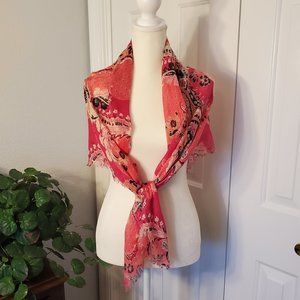 NEW Chico’s Lightweight Fringed Scarf/Wrap